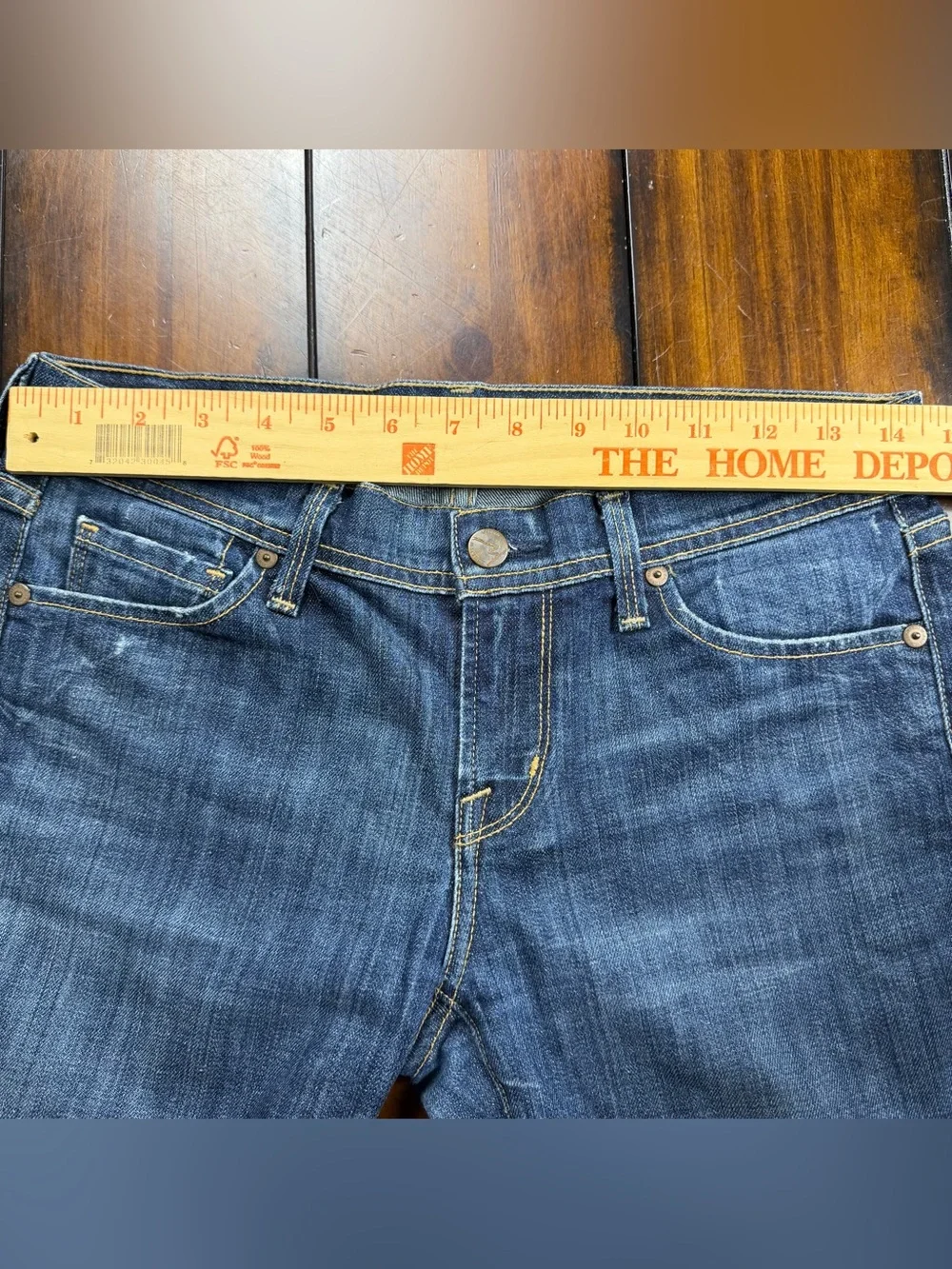 Citizens Of Humanity Dark Blue Rolled Cuff Denim Shorts